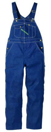 Key Imperial Blue Denim Bib Overall with button Fly or Zipper Fly. Available factory direct from www.Bohlings.com